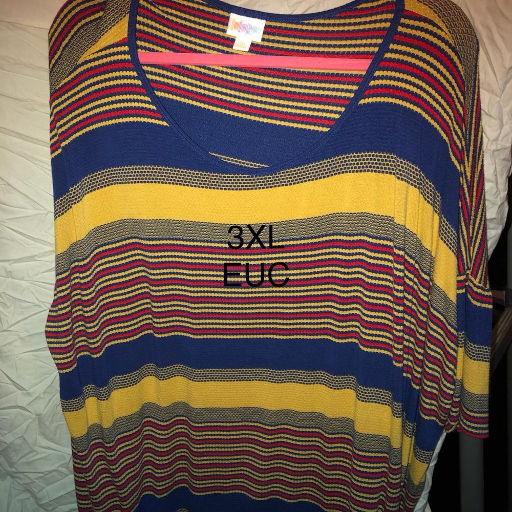 LULAROE IRMA - EUC 3XL MULTICOLORED STRIPE